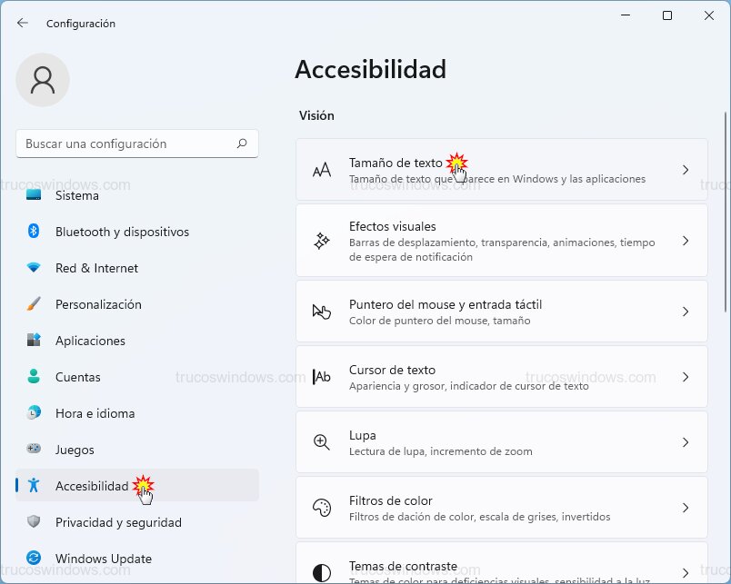 Ajustes de Accesibilidad Ajustes de Accesibilidad