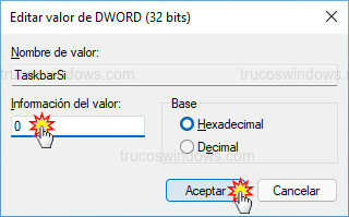 Ajustar datos valor Ajustar datos valor