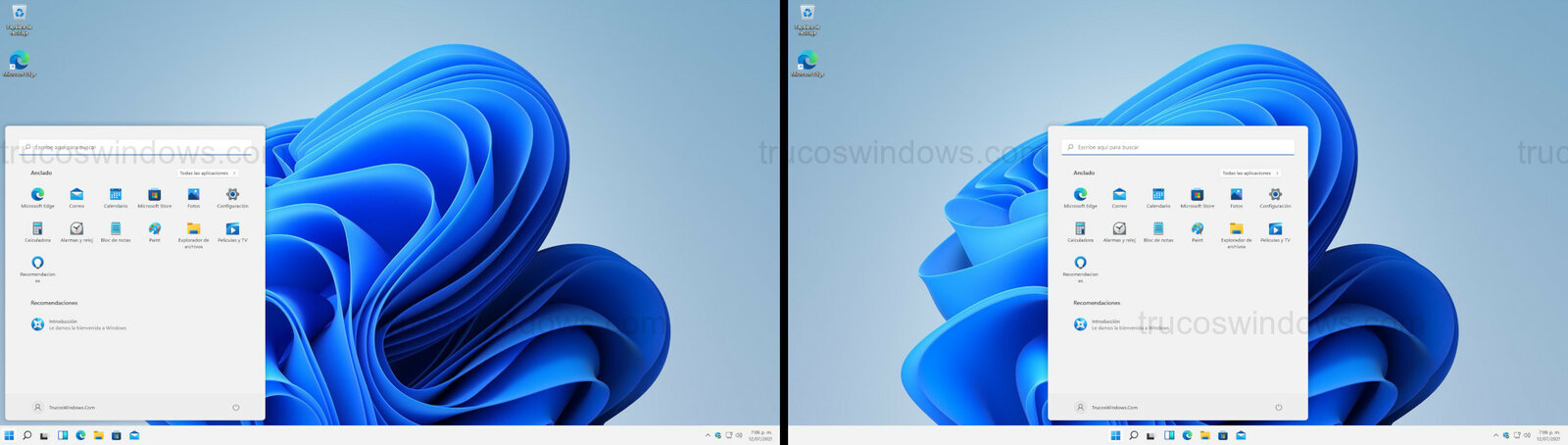 Barra tareas centrada Barra tareas centrada