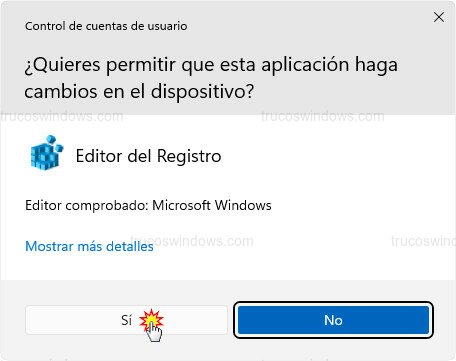 Confirmar permisos UAC Confirmar permisos UAC