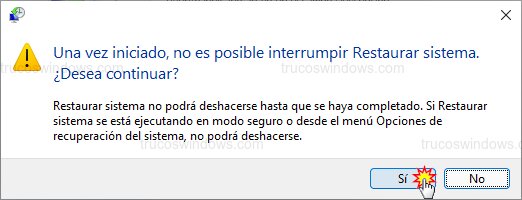 Confirmar restauración final Confirmar restauración final