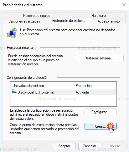 Crear punto manual Crear punto manual