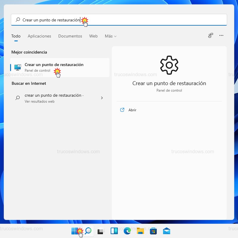 Ejecutar restaurar sistema Ejecutar restaurar sistema