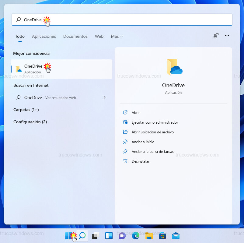 Iniciar OneDrive en Windows 11