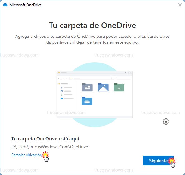Ubicación de carpeta OneDrive