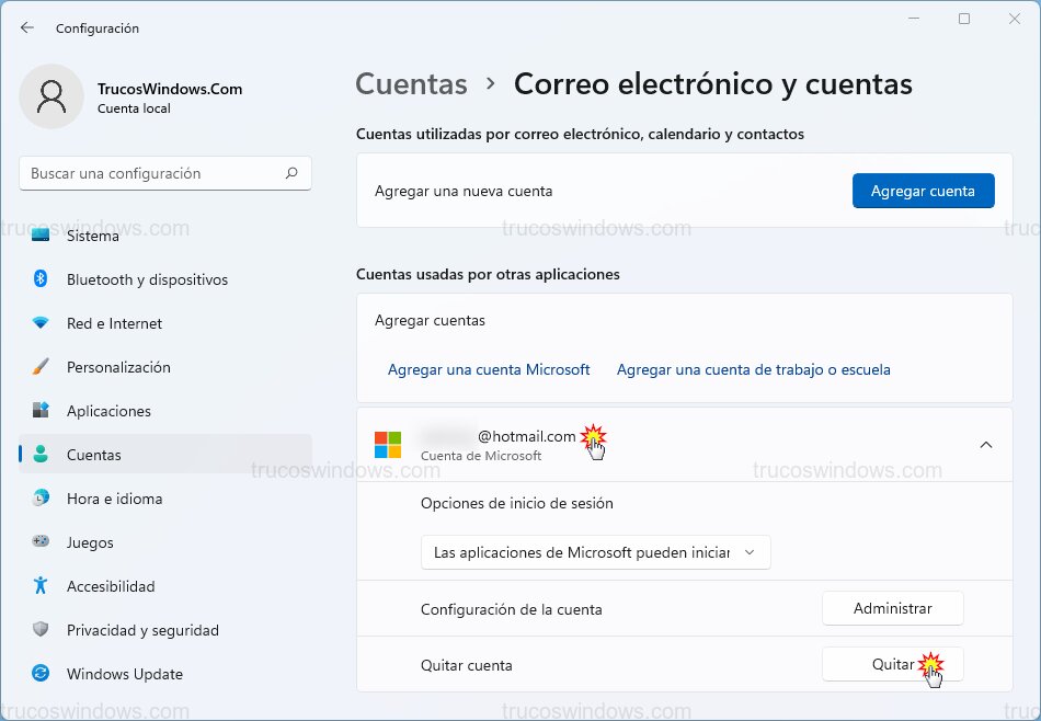 Eliminar correo del sistema