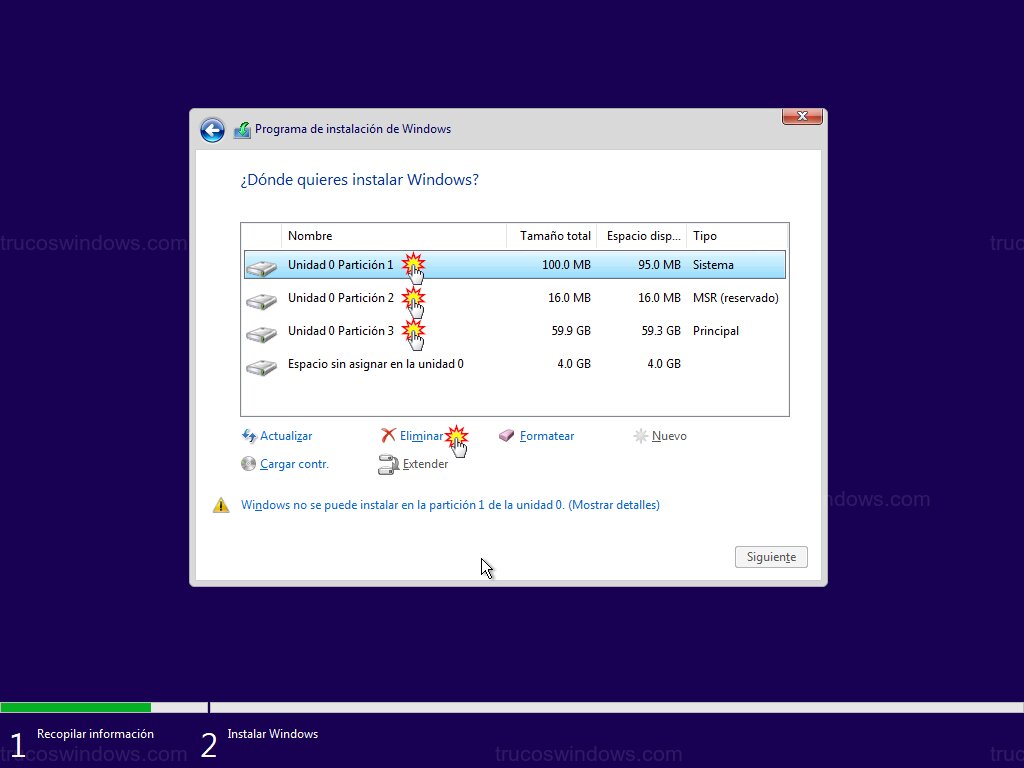 Gestión de particiones disco duro