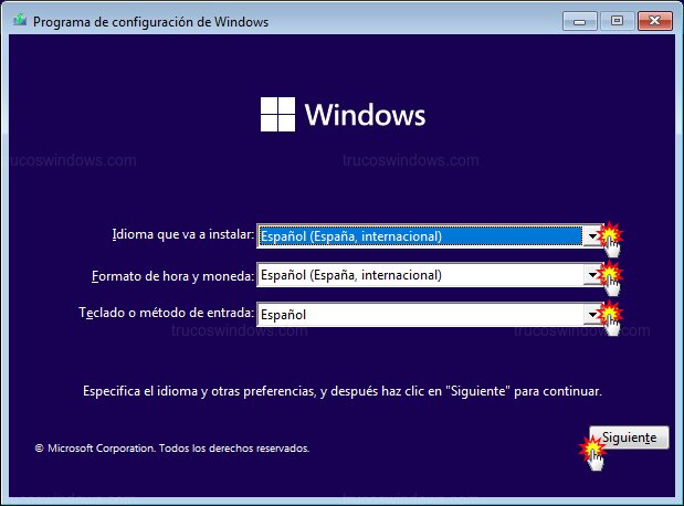 Inicio instalación Windows 11