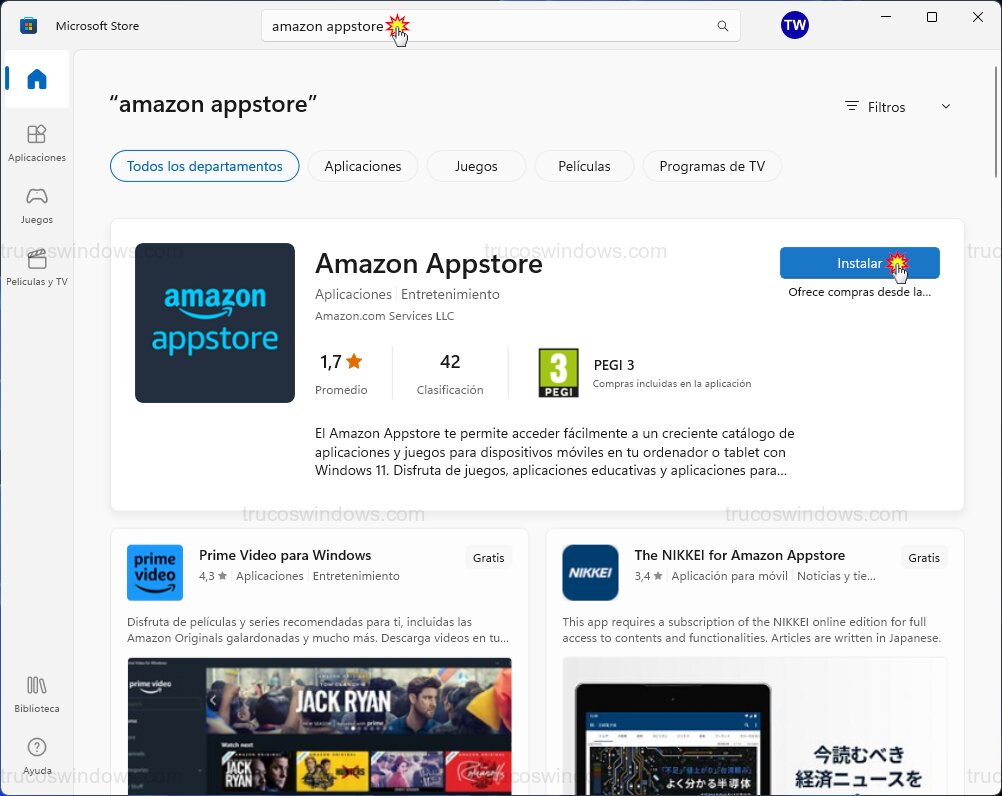 Buscar Amazon Appstore