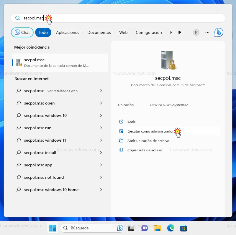 Directiva de seguridad local Directiva de seguridad local