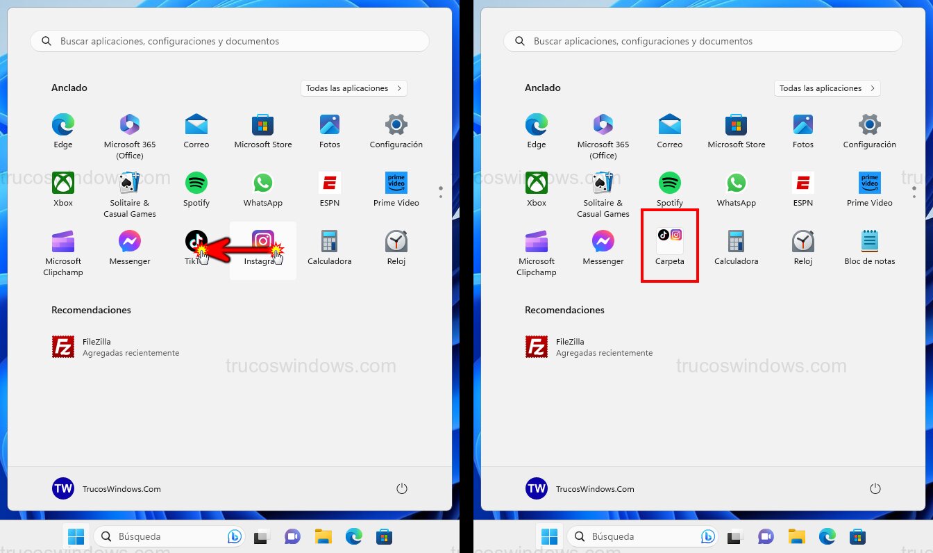 Agrupar apps en carpetas