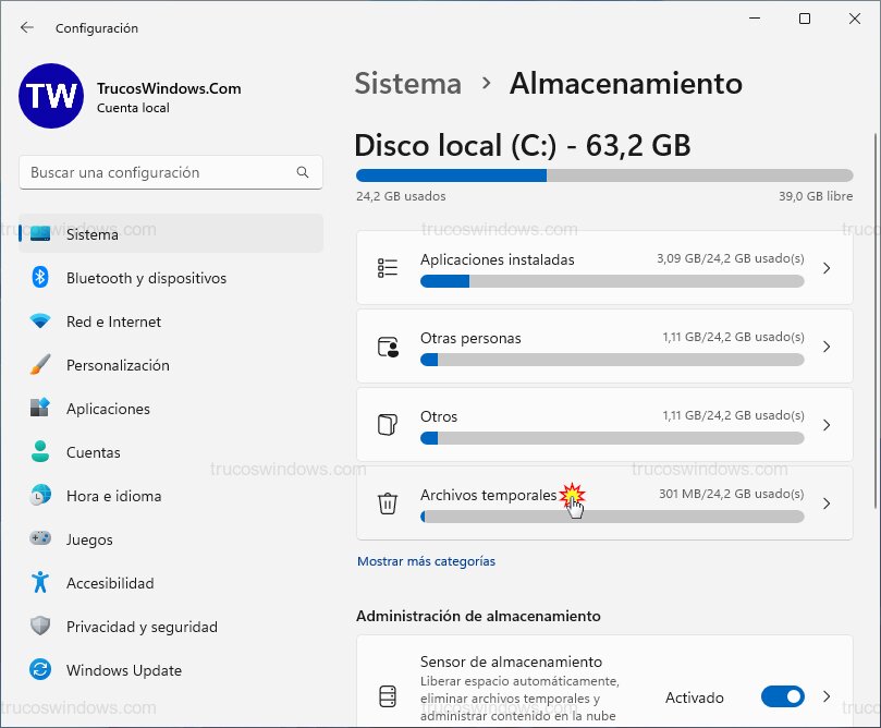 Borrar archivos temporales