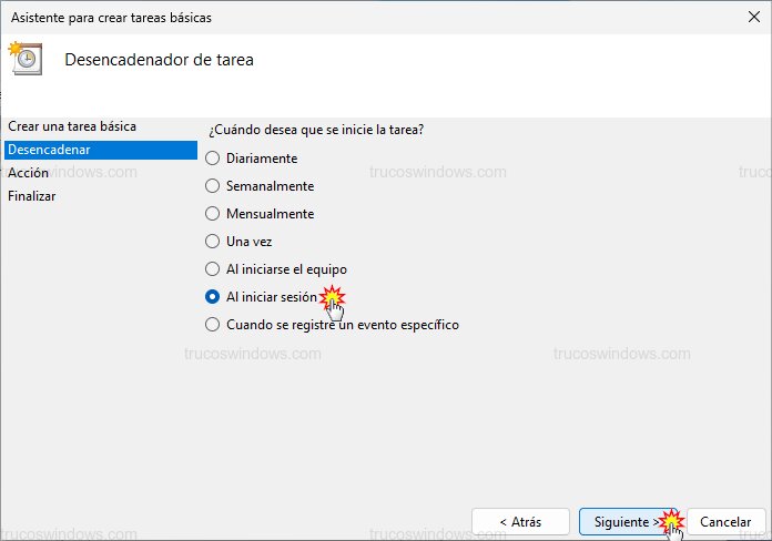 Desencadenador de inicio