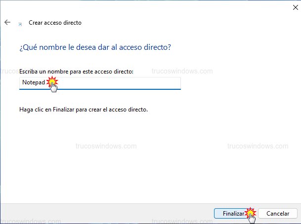 Nombre del acceso directo