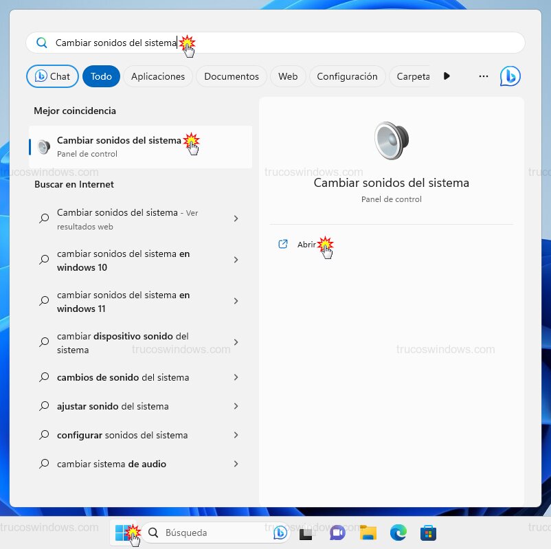 Buscar sonidos sistema