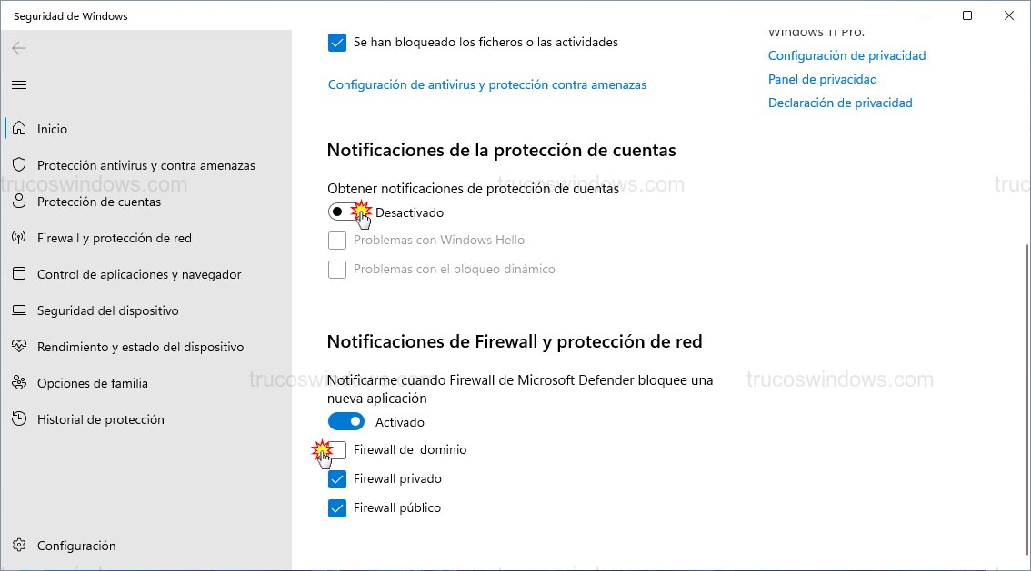 Categorías de seguridad