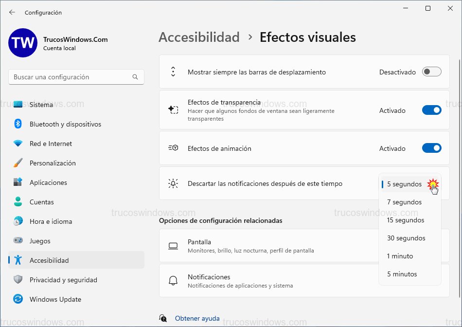 Tiempo de expiración de banners