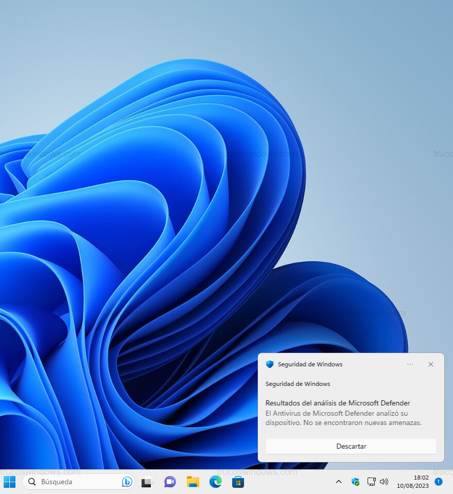 Notificación flotante emergente