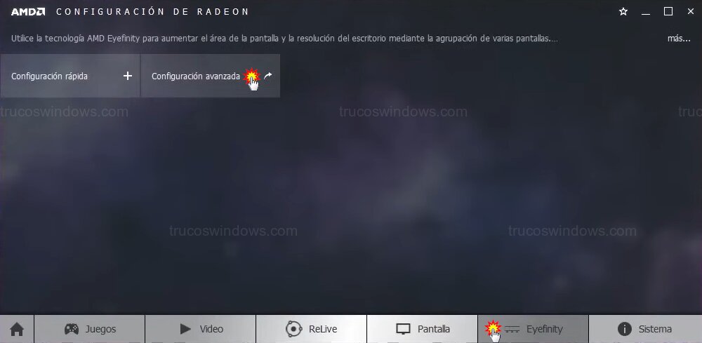 Configurar AMD Eyefinity