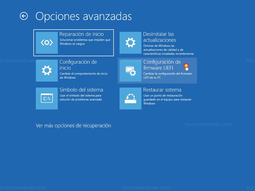 Acceso a Firmware UEFI