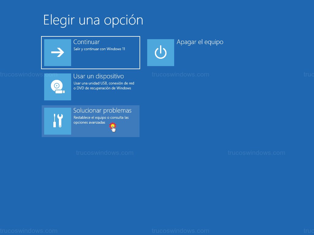 Solucionar problemas WinRE
