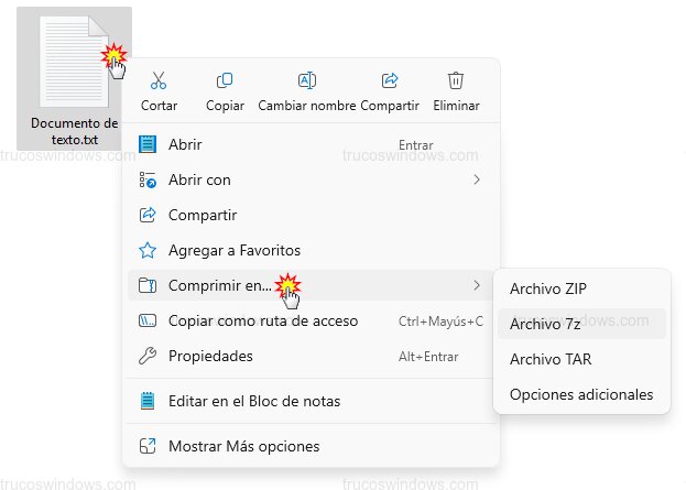 Menú comprimir Windows 11 Menú comprimir Windows 11